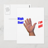 80 High Five Briefkaart (Voorkant / Achterkant)