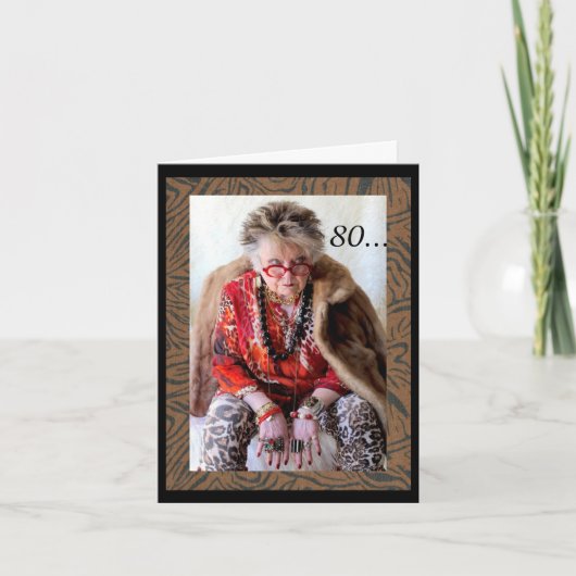 80 iets grappigs op zijn verjaardag kaart (Voorkant)