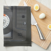 80-inch Cassettebandje zwarte Mix-tape Theedoek (Quarter Fold)