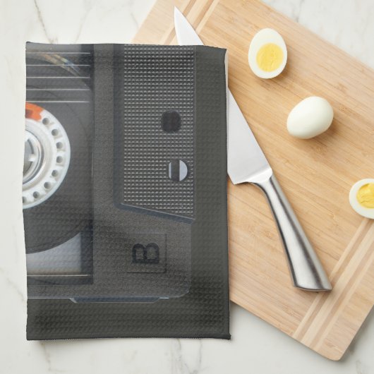 80-inch Cassettebandje zwarte  Mix-tape Theedoek (Quarter Fold)