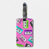 80-inch extra mixtape afdrukken - Roze Bagagelabel (Achterkant verticaal)