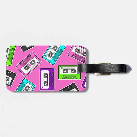 80-inch extra mixtape afdrukken - Roze Bagagelabel (Achterkant horizontaal)
