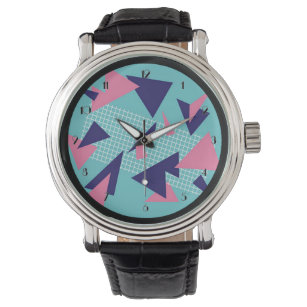 80-inch Retro Abstracte driehoeken Patroonhorloge Horloge