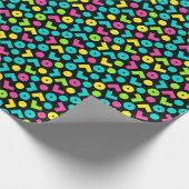 80-inch Retro Black en Neon Pattern Cadeaupapier (Hoek)
