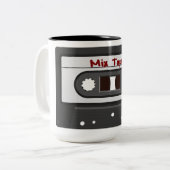 80-inch Retro Mix Tape Coffee-Mok Tweekleurige Koffiemok (Voorkant links)