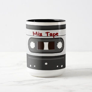 80-inch Retro Mix Tape Coffee-Mok Tweekleurige Koffiemok