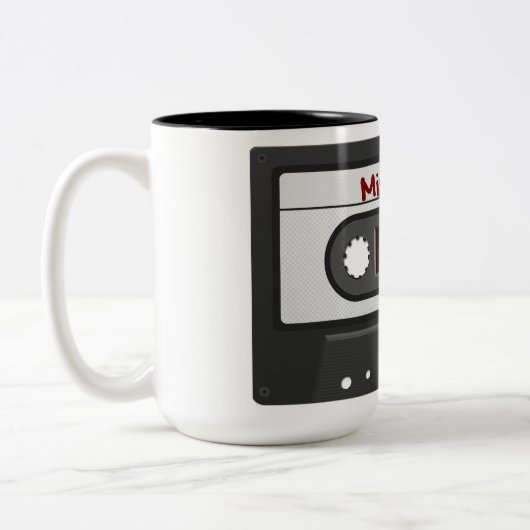 80-inch Retro Mix Tape Coffee-Mok Tweekleurige Koffiemok (Links)