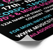 80-inch Retro-tape, muziekwinkel Adverteren Poster (Hoek)