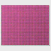 80-inch zwart en neonroze Stippen patroon Cadeaupapier (Vlak)