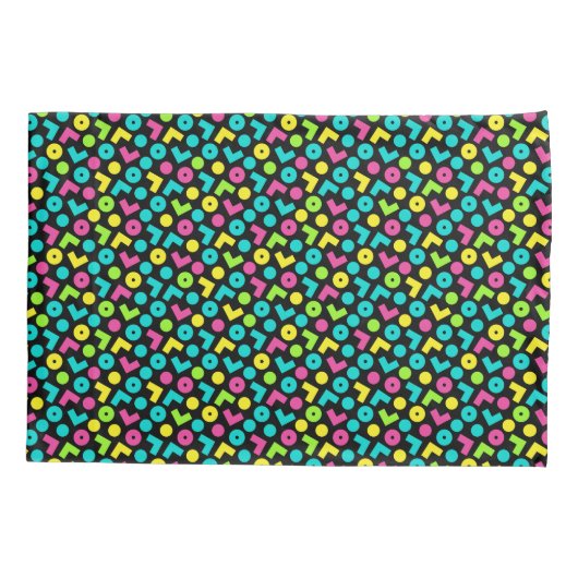 80-inch zwart-witpatroon en neonpatroon van 90 kussensloop (Achterkant)