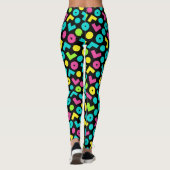 80-inch zwart-witpatroon en neonpatroon van 90 leggings (Achterkant)
