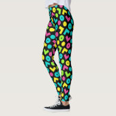 80-inch zwart-witpatroon en neonpatroon van 90 leggings (Links)