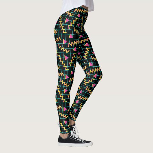80-inch zwart-witpatroon en neonpatroon van 90 leggings (Rechts)