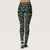 80-inch zwart-witpatroon en neonpatroon van 90 leggings (Achterkant)