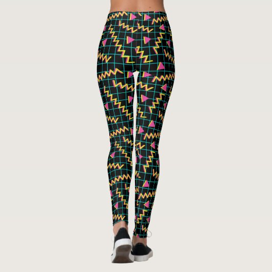 80-inch zwart-witpatroon en neonpatroon van 90 leggings (Achterkant)