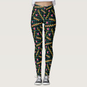 80-inch zwart-witpatroon en neonpatroon van 90 leggings (Voorkant)