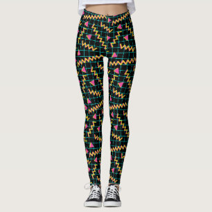 80-inch zwart-witpatroon en neonpatroon van 90 leggings