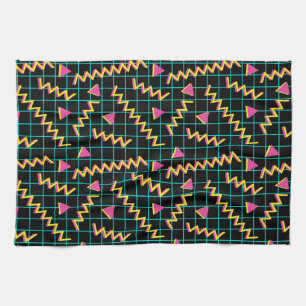 80-inch zwart-witpatroon en neonpatroon van 90 theedoek