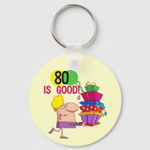 80 is Good Birthday Tshirts and Gifts Sleutelhanger