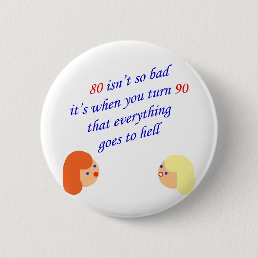 80 is niet zo slecht ronde button 5,7 cm (Voorkant)