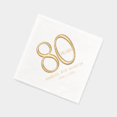 80 jaar 80ste huwelijksverjaardag naam en data folie servetten (Links)