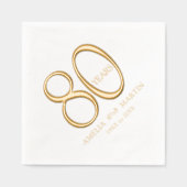 80 jaar 80ste huwelijksverjaardag naam en data folie servetten (Voorkant)