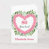 80 jaar achtergelaten 80e verjaardag Wenskaart Kaart (Voorkant)