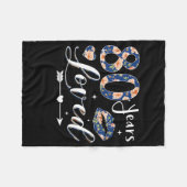 80 jaar achtergelaten bloem Moederdag 1942 80th Fleece Deken (Voorkant (Horizontaal))