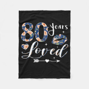 80 jaar achtergelaten bloem Moederdag 1942 80th Fleece Deken