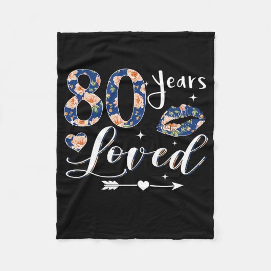 80 jaar achtergelaten bloem Moederdag 1942 80th Fleece Deken (Voorkant)
