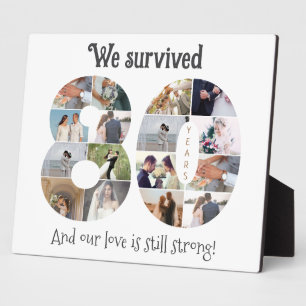 80 jaar bruiloft Jubileum foto Fotoplaat