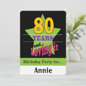 80 jaar en liefhebbend kaart (Staand voorkant)