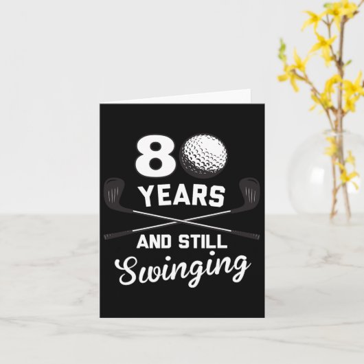 80 jaar en nog steeds swingen 80ste verjaardag gra kaart (Gele Bloem)