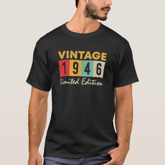 80 jaar Geboren in 1946 80 jaar oud Cadeau T-shirt (Voorkant)