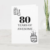 80 jaar geweldig 80e verjaardag kaart (Voorkant)