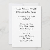 80 jaar Geweldige zijn is een feest Kaart (Achterkant)