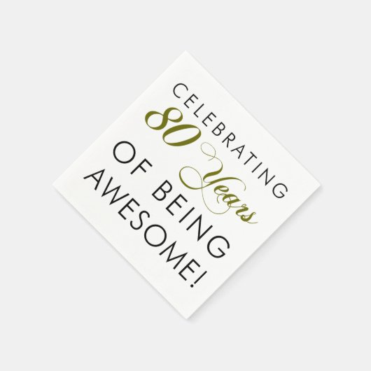 80 jaar Geweldige zijn Servet (Hoek)