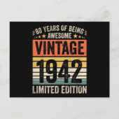 80 Jaar Jong En Geweldig Retro 1942 Briefkaart (Voorkant)