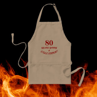 80 jaar jong en nog steeds Cookin Standaard Schort