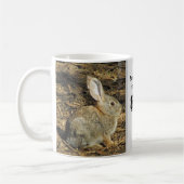 80 jaar jong Schattige konijn foto 80e verjaardag Koffiemok (Links)