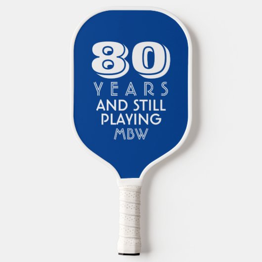 80 jaar nog steeds aangepaste pagina-tekstkleur af pickleball paddle (Achterkant)