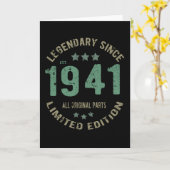 80 jaar oud bday legende 80e verjaardag kaart (Gele Bloem)