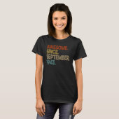 80 jaar oud Geweldige sinds september 1943 80e geb T-shirt (Voorkant volledig)