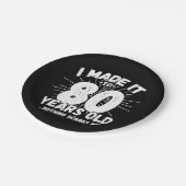 80 Jaar Oud Sarcastisch Meme Grappige 80e Verjaard Papieren Bordje (Gekanteld)