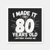 80 Jaar Oud Sarcastisch Meme Grappige 80e Verjaard Servet (Voorkant)
