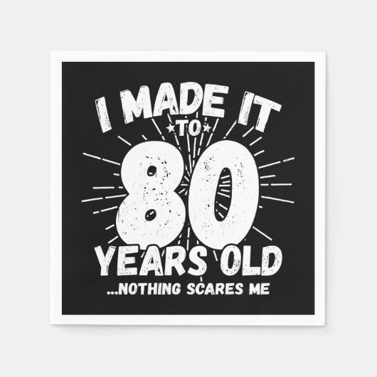 80 Jaar Oud Sarcastisch Meme Grappige 80e Verjaard Servet (Voorkant)