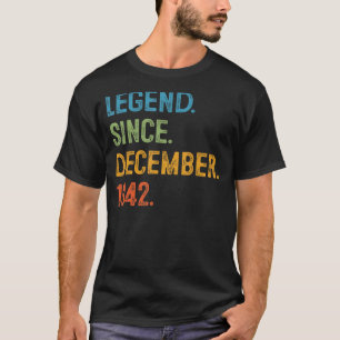 80 jaar oude 80e Mannen sinds december T-shirt