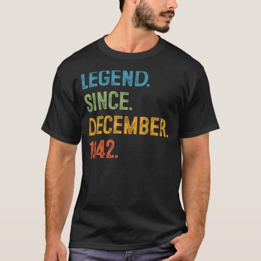 80 jaar oude 80e Mannen sinds december T-shirt (Voorkant)