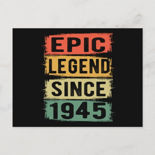 80 jaar oude Bday 1945 Epic Legend 80ste verjaarda Briefkaart (Voorkant)