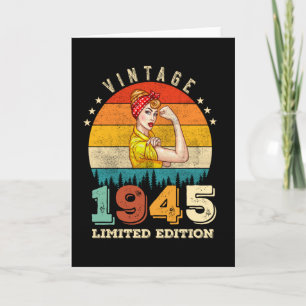 80 jaar oude Bday 1945 Vintage 80ste Verjaardag Vr Kaart